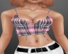 Light Pink Plaid Crop