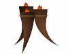 wood horn torches