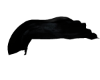 Black fur throw