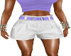 White & Lavender Shorts