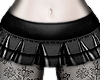 Leather skirt + lace