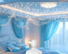 Blue bedroom background