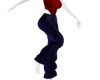 Red denim jumpsuit