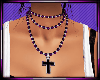 Cross Necklace - Purple