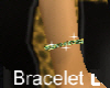 *M Bracelet Emer gold L