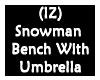 Snowman Bench Umbrella