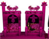 pink goth cross throne