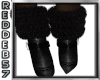 Black Fur Ankle Boots