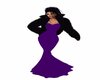 Black Fur w/Purple Dress
