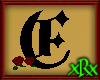 Gothic Letter E Roses