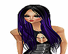 black & purple long hair