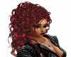 CURLY RED & BLACK HAIR