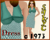 Retro Green Plaid Dress