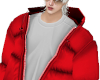Red Puffer Hoodie