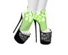 Green Flame Heels