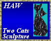 Two Cats Sculpture