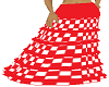 sheath skirt gingham red