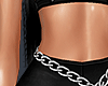 Leather pants with chain