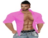 pink open shirt