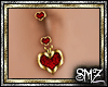 SMZ Gold & Red Heart Gem