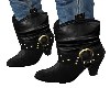 BLACK/GOLD COWGIRL BOOTS
