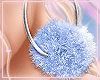 Blue Pom Hoops
