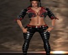black & red biker babe