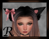 Bow Cat Ear Black Pink