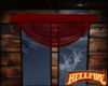 Deep Red Valance Drapery