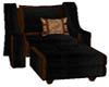 D!Leather Chair w/Ottoma