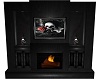 Skull Rose Fireplace