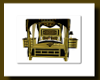 Gold and black cdl bed