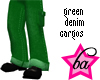 (BA) Green Denim Cargos