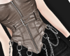 $ DRV chained corset tan