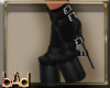 Black Leather Strap Boot