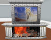 White -Gray Fire Place