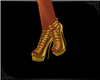 high heeled shoes gold