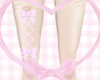 pink leg bow / ribbon <3