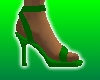 Green Spike Heel Sandals