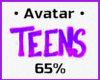 Teen Avatar 65 %