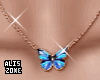 [AZ] blue butterfly neck