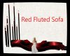 Red Fluted Sofa