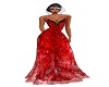 snowflake red gown