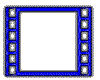 Blue filmstrip frame