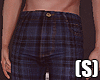 (S) Blue Plaid Pants