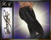 Pants sequin black slim