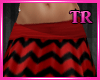 [TR]Chevron Skirt Bk/Red