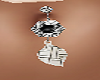 silver and jet belly bar