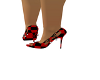 red&black  check shoes