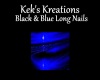 Black&Blue Long Nails